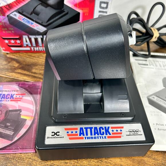 Vintage Flight Control Thrustmaster Attack Throttle Digital Game Used - Picture 3 of 12